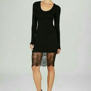BCBG Dress with Lace Trim